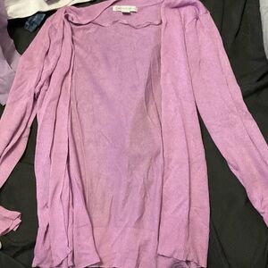 Purple Open Front Cardigan